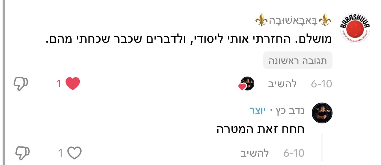 תגובה לתכנים של נדב כץ, תמונה 3